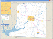 Decatur County Wall Map Basic Style