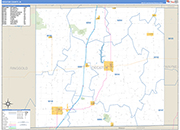 Decatur County Wall Map Basic Style