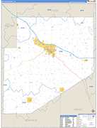 Decatur Wall Map Basic Style