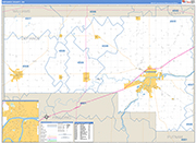 Defiance County Wall Map Basic Style