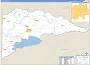 Delta County Wall Map Basic Style