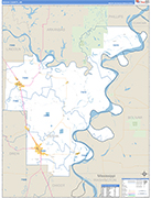 Desha County Wall Map Basic Style