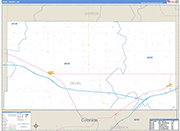 Deuel County Wall Map Basic Style