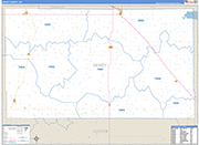 Dewey County Wall Map Basic Style
