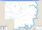 Dewey Wall Map Basic Style