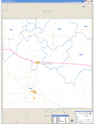 Dickens County Wall Map Basic Style