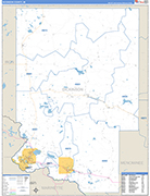 Dickinson County Wall Map Basic Style