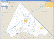 Dillon County Wall Map Basic Style