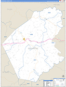 Doddridge County Wall Map Basic Style
