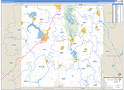 Dodge County Wall Map Basic Style