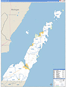 Door County Wall Map Basic Style