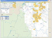 Douglas Wall Map Basic Style