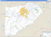 Douglas County Wall Map Basic Style