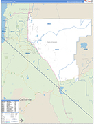 Douglas County Wall Map Basic Style