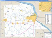 Dubuque County Wall Map Basic Style