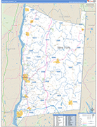 Dutchess Wall Map Basic Style