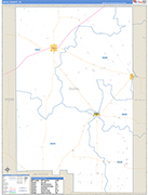 Duval County Wall Map Basic Style