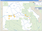 Eagle Wall Map Basic Style