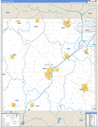 Eaton County Wall Map Basic Style