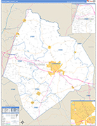 Edgecombe County Wall Map Basic Style