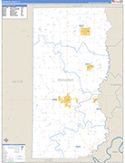 Edwards County Wall Map Basic Style