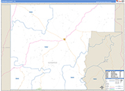 Edwards County Wall Map Basic Style