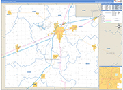 Effingham County Wall Map Basic Style