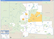Elk Wall Map Basic Style