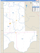 Ellis County Wall Map Basic Style
