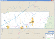 Escambia County Wall Map Basic Style