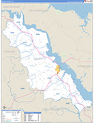Essex County Wall Map Basic Style