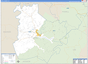 Estill County Wall Map Basic Style