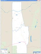 Eureka County Wall Map Basic Style