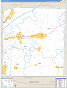 Fayette Wall Map Basic Style