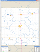 Fillmore County Wall Map Basic Style
