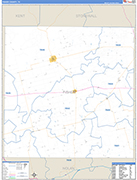 Fisher County Wall Map Basic Style