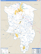 Floyd County Wall Map Basic Style