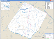 Fluvanna County Wall Map Basic Style