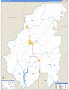 Franklin County Wall Map Basic Style