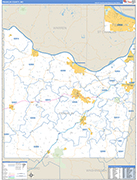 Franklin County Wall Map Basic Style