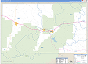 Franklin County Wall Map Basic Style