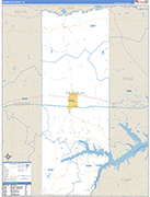 Franklin County Wall Map Basic Style