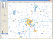 Freeborn County Wall Map Basic Style