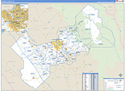 Fresno County Wall Map Basic Style