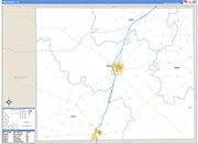 Frio County Wall Map Basic Style