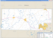 Fulton County Wall Map Basic Style