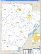 Fulton County Wall Map Basic Style