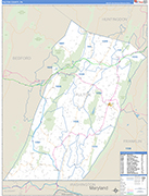 Fulton County Wall Map Basic Style