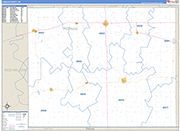 Furnas County Wall Map Basic Style