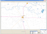Gaines County Wall Map Basic Style